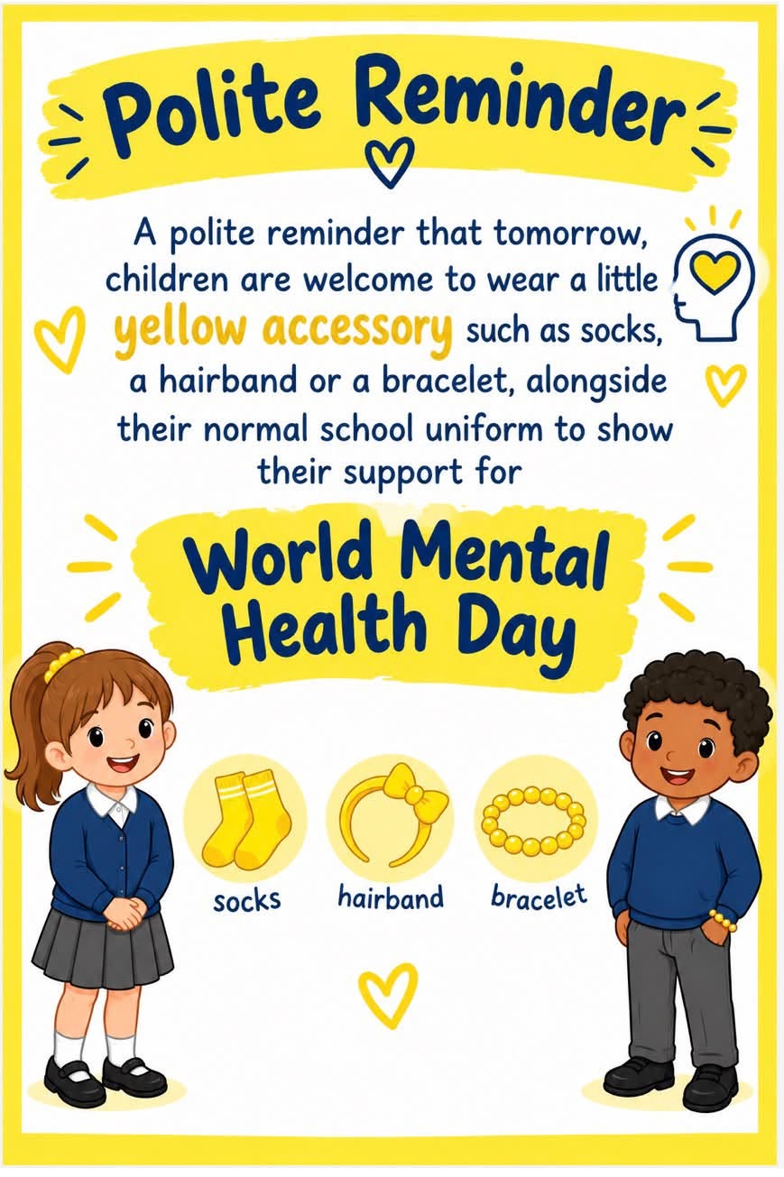 World Mental Health Day - Wear something yellow